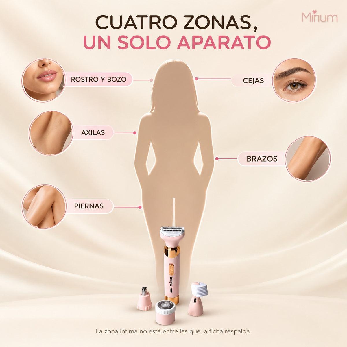 Rasuradora Facial de 4 Cabezales