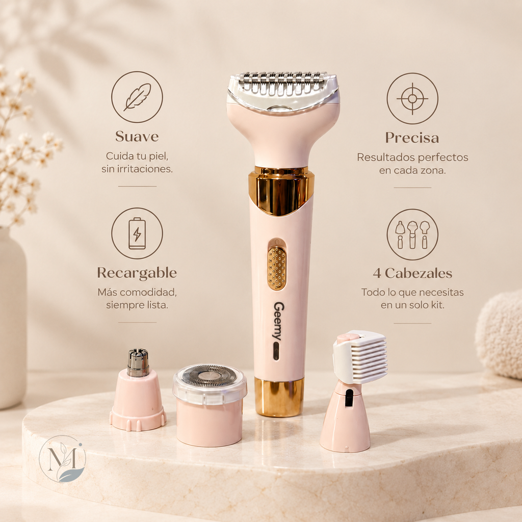 Rasuradora Facial de 4 Cabezales
